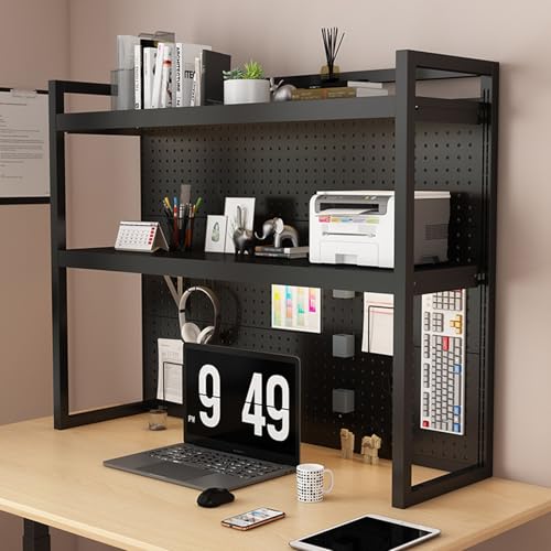 Tqertrtfxa Aufbewahrung für Studentenwohnheime im Homeoffice,Schreibtischregal für Studentenwohnheime im Homeoffice,Geeignet für Studentenwohnheime, Büros und Wohnungen(BlackB,60CM/23.6IN) von Tqertrtfxa