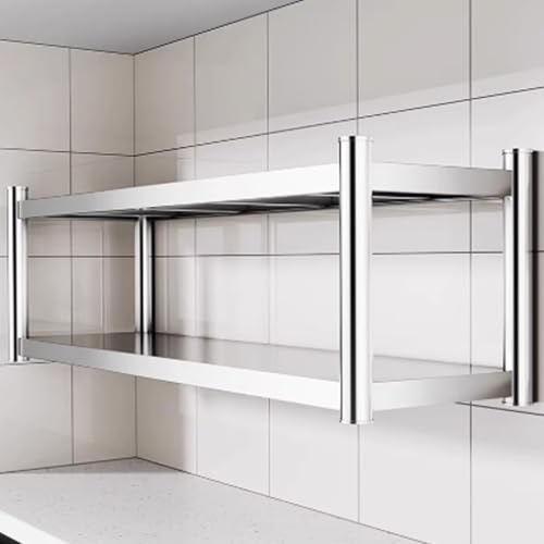 Tqertrtfxa Edelstahl-Küchen-Mikrowellenregal,Wandmontage,Wandaufbewahrungsregal,multifunktionales kommerzielles Wandaufhängeregal,geeignet für Küche,Bad,Garage,Bar,Schule(90x35x40cm/35.4X13.8X15.7IN) Tqertrtfxa Edelstahl-Küchen-Mikrowellenregal,Wandmontage,Wandaufbewahrungsregal,multifunktionales kommerzielles Wandaufhängeregal,geeignet für Küche,Bad,Garage,Bar,Schule(90x35x40cm/35.4X13.8X15.7IN) von Tqertrtfxa