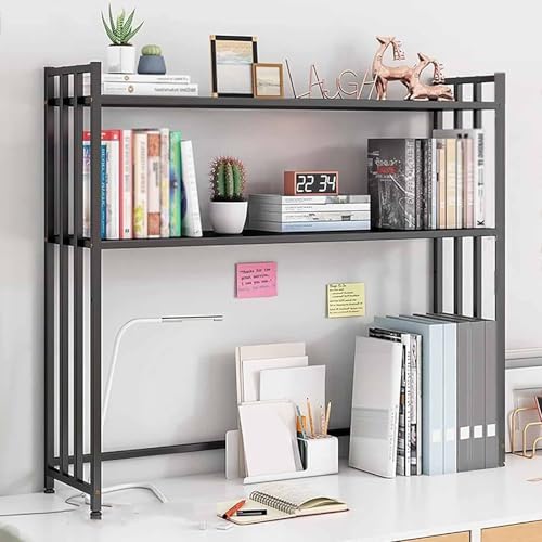 Tqertrtfxa Schreibtisch-Organizer mit Zwei Ebenen,Schreibtisch-Organizer aus Metall für Computermonitore,Aufbewahrungsregal für Studentenwohnheime,Homeoffice,Schreibtisch-Organizer(B,115cm/45.3in) von Tqertrtfxa