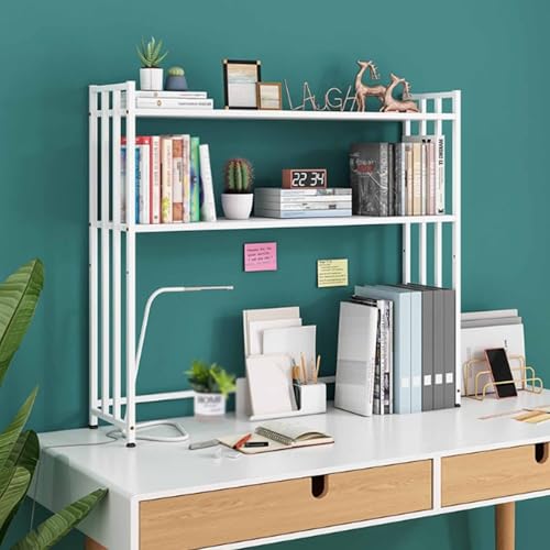 Tqertrtfxa Schreibtisch-Organizer mit Zwei Ebenen,Schreibtisch-Organizer aus Metall für Computermonitore,Aufbewahrungsregal für Studentenwohnheime,Homeoffice,Schreibtisch-Organizer(C,55cm/21.7in) von Tqertrtfxa