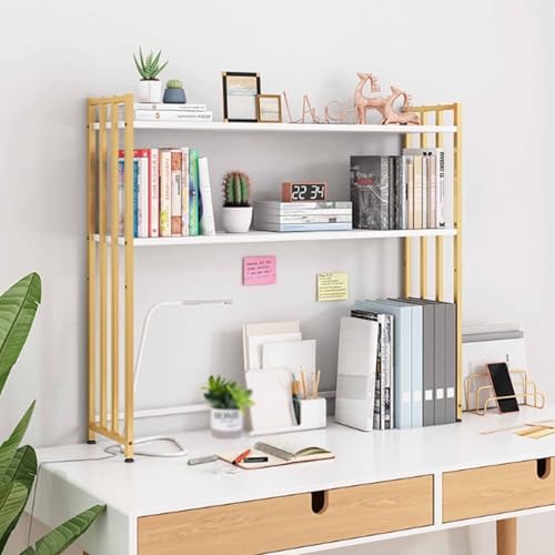 Tqertrtfxa Schreibtisch-Organizer mit Zwei Ebenen,Schreibtisch-Organizer aus Metall für Computermonitore,Aufbewahrungsregal für Studentenwohnheime,Homeoffice,Schreibtisch-Organizer(D,115cm/45.3in) von Tqertrtfxa