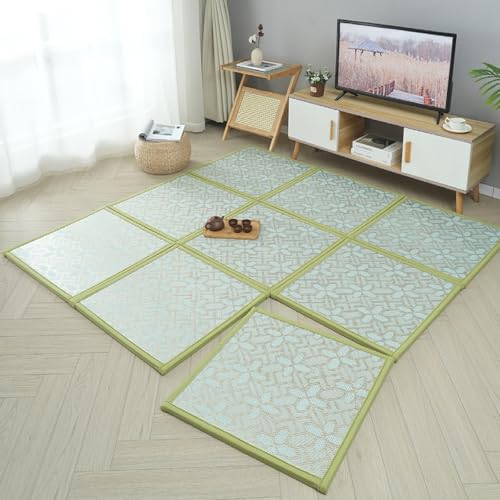 Traditionelle japanische Tatami-Matratze,Faltbare Tatami-Matratze, geeignet für Schlafzimmer,Faltbare Bodenmatte, atmungsaktive Sommerschlafmatte aus natürlichem Rattan,Japanisches Futon, geeignet für von Tqertrtfxa