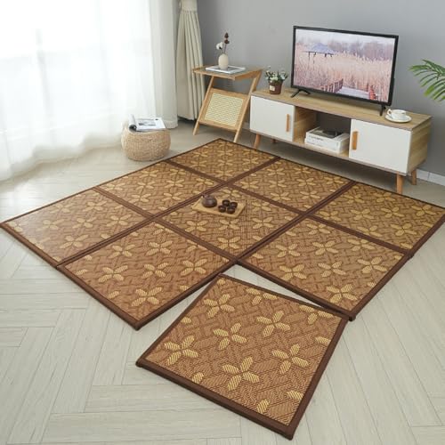 Traditionelle japanische Tatami-Matratze,Faltbare Tatami-Matratze, geeignet für Schlafzimmer,Faltbare Bodenmatte, atmungsaktive Sommerschlafmatte aus natürlichem Rattan,Japanisches Futon, geeignet für von Tqertrtfxa