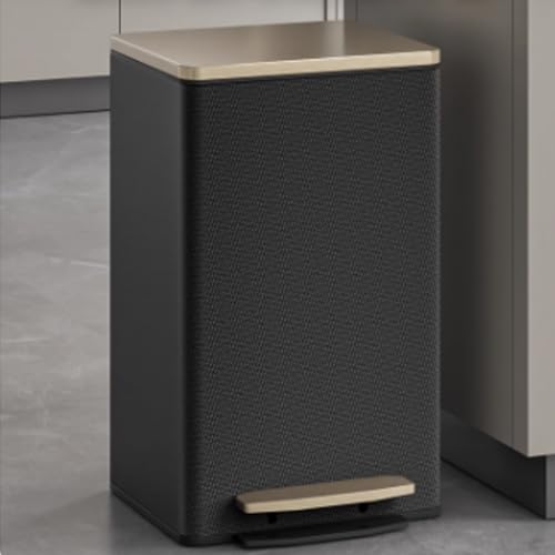 Modern Mülleimer mit Trittpedal und Inneneimer luxuriöser Abfalleimer mit Soft-Close-Funktion und Deckel Rechteckiger Edelstahl-Mülleimermit PU-Leder-Außenschicht für Zuhause und Büro(Woven Black,12L) Modern Mülleimer mit Trittpedal und Inneneimer luxuriöser Abfalleimer mit Soft-Close-Funktion und Deckel Rechteckiger Edelstahl-Mülleimermit PU-Leder-Außenschicht für Zuhause und Büro(Woven Black,12L) von Tqoiozxa