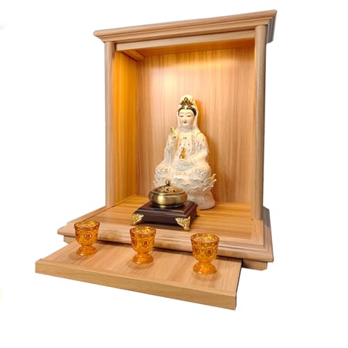 Tqoiozxa Buddha Altar Regal,Opfertisch,Holz Feng Shui Buddhistischer Altarschrank,Guan Gong-Gott des Reichtums Pagoden Regal Nischen Räuchertisch(Wood,36 * 27 * 39cm/14.1 * 10.6 * 15.3in) von Tqoiozxa