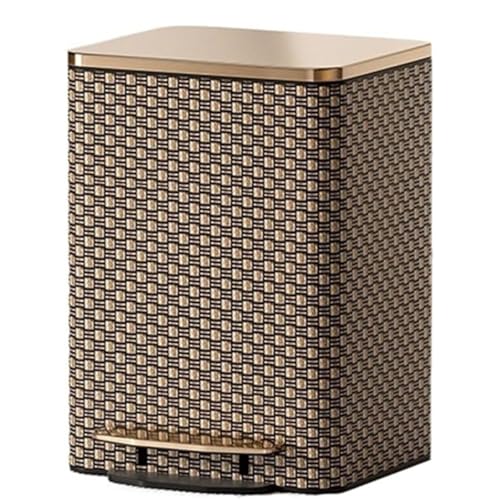 Tqoiozxa Moderner Trittbarer Mülleimer aus Edelstahl mit Soft-Close-Deckel Luxuriöser Küchenmülleimer Mülleimer für den Innenbereich Fußpedal und Inneneimer für Zuhause, Büro und Küche(15L) von Tqoiozxa