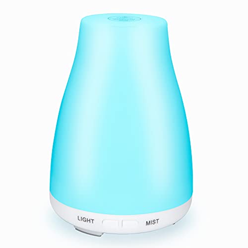 100 ml Diffusor für ätherische Öle, Ultraschall, kühles Nebel, Aromatherapie, Duftöl-Diffusoren, Luftbefeuchter, wasserlos, automatische Abschaltung und 7 LED-Lichtfarben für Schlafzimmer, Yoga, SPA, von Trace