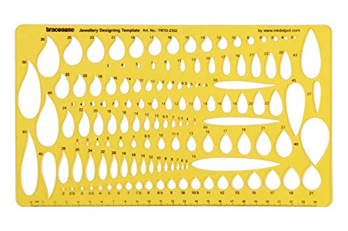 Traceease Birne & Paisley Steinformen Schmuck Vorlagen Zeichnungswerkzeuge Schmuck-Design-Schablonen Traceease Birne & Paisley Steinformen Schmuck Vorlagen Zeichnungswerkzeuge Schmuck-Design-Schablonen von Traceease