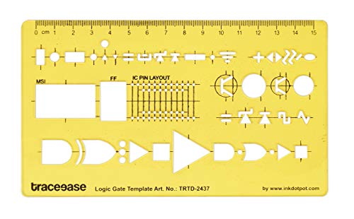 Traceease Elektrische Ausarbeitung Vorlage Zeichnung Schablone Logikgatter, Design-Vorlage Messlineal von Traceease