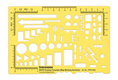 Traceease Nato Zeichnungsvorlage Militärische Karte Markierungsschablone Entwurf, Konstruktion Vorlage Lineal Messen Traceease Nato Zeichnungsvorlage Militärische Karte Markierungsschablone Entwurf, Konstruktion Vorlage Lineal Messen von Traceease