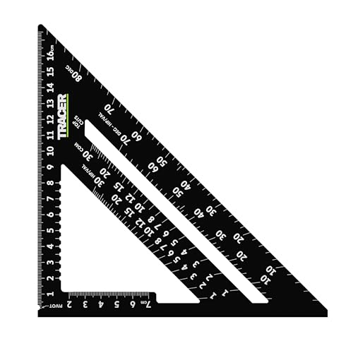 TRACER Speed Square 175 mm Sparrenwinkel mit metrischen und Hüft- und Talskalen, Dach- und Tischlermarkierungswerkzeug TRACER Speed Square 175 mm Sparrenwinkel mit metrischen und Hüft- und Talskalen, Dach- und Tischlermarkierungswerkzeug von Tracer