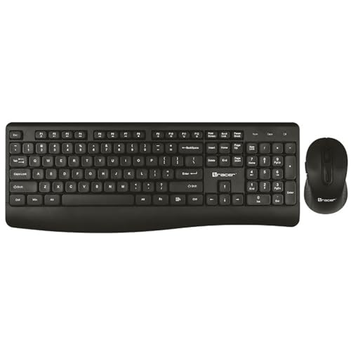 Tracer BARTIX II RF Nano QWERTY Tastatur + Maus Set, kabellos 2.4Ghz, optischer Sensor, 104-Tasten-Tastatur mit 12 Multimedia-Tasten, Max. 1600 DPI, Maximale Reichweite: 10 m von Tracer
