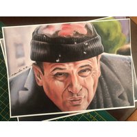 Print... Marv Home Alone ... Original Fan-Kunst .. Print Signiert von TraceyLawler