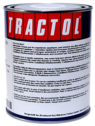 TRACTOL MF aschgrau 1 Liter Kunstharzlack Traktorlack Schlepperlack von Tractol