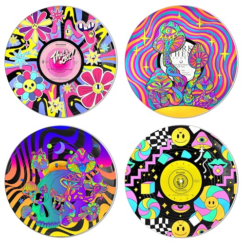 TracyArt Hippie-Dekor, Poster für Zimmer, ästhetisch, 420 Dekorationen, Schallplatten-Dekor, 4 Stück, 30,5 cm TracyArt Hippie-Dekor, Poster für Zimmer, ästhetisch, 420 Dekorationen, Schallplatten-Dekor, 4 Stück, 30,5 cm von TracyArt