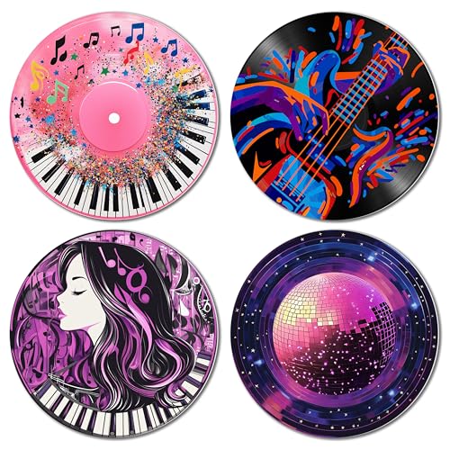 TracyArt Hippie-Dekor, Poster für Zimmer, ästhetisch, Dekorationen, Schallplatten-Dekor, 4 Stück, 30,5 cm TracyArt Hippie-Dekor, Poster für Zimmer, ästhetisch, Dekorationen, Schallplatten-Dekor, 4 Stück, 30,5 cm von TracyArt