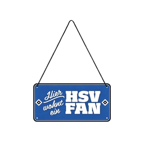 Hamburger SV HSV Blechschild Schild Wandschild Türschild ** Kordel ** in 10 x 20 cm von GMBH