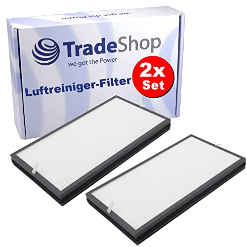 2x Trade-Shop Luftfilter Kombi-Filter (HEPA + Aktivkohle) kompatibel mit Boneco P-340 Luftreiniger Luftbefeuchter ersetzt A-341 von Trade-Shop