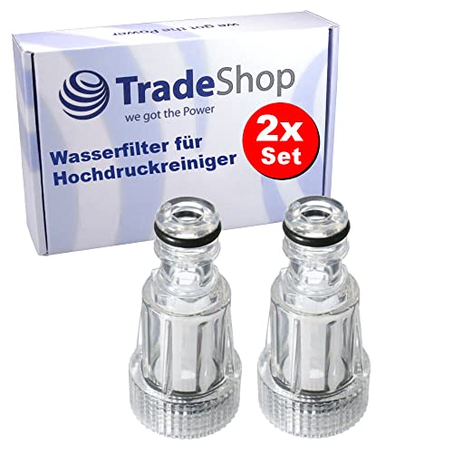 2x Trade-Shop Wasserfilter (3/4") kompatibel mit Bosch, Lavor, Parkside, Nilfisk, Stihl, Makita, NAC, Black & Decker Hochdruckreiniger Gartenschlauch von Trade-Shop