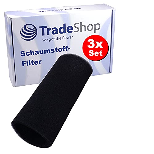 3x Schaumstoff-Filter/Schaumfilter für Bosch BCH6zooau/01/02/03 BCH6ZOOO/01/02/03 VCH6 x TRM/01 VCH6 x TRM/02 ersetzt 754175 00754175 von Trade-Shop