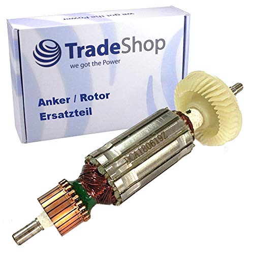 Anker/Rotor/Motor Ersatzteil/Läufer/Kollektor/Polpaket mit Lüfter für Bosch Winkelschleifer GWS 14-125CI 3 601 H24 030 3 601 H24 090 von Trade-Shop