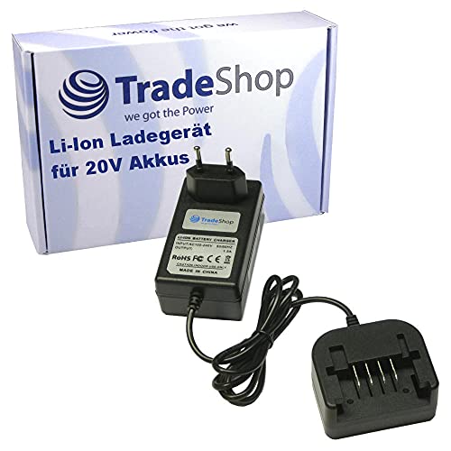 Li-Ion Akku Ladegerät Ladestation Netzteil Ersatz für Akkus 20V und viele Worx Rockwell AL-KO DeltaFox Worx Landroid Elektrowerkzeuge von Trade-Shop