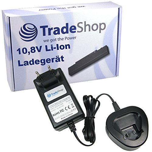 Trade-Shop 10,8V Li-Ion Akku Ladegerät Ladestation Schnellladegerät kompatibel mit Bosch 2 607 225 146, kompatibel mit Würth 700996210 von Trade-Shop