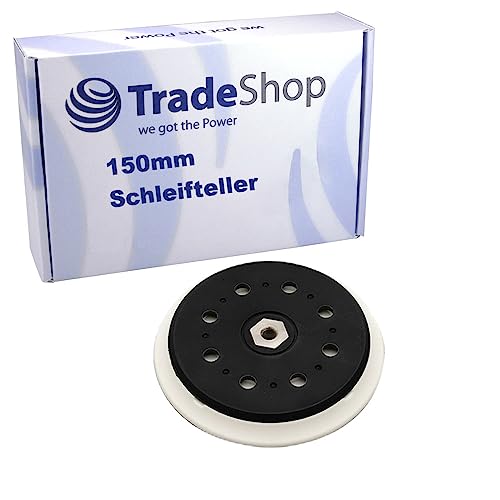 Trade-Shop 15-Loch Klett M8 Schleifteller Haftteller Ø150mm hart kompatibel mit Makita BO-6050 BO-6050J Exzenterschleifer ersetzt 1973155 1973147 Trade-Shop 15-Loch Klett M8 Schleifteller Haftteller Ø150mm hart kompatibel mit Makita BO-6050 BO-6050J Exzenterschleifer ersetzt 1973155 1973147 von Trade-Shop