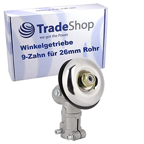 Trade-Shop 9-Zahn 26mm Getriebekopf/Winkelgetriebe kompatibel mit Fuxtec FX-MS152 FX-MT252ER, kompatibel mit Gardol GBFI 125 GBFI 90 von Trade-Shop