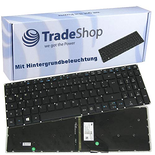 Trade-Shop Original QWERTZ Deutsch Tastatur mit Hintergrundbeleuchtung für Acer Aspire 5 Serie A515-41G A515-51 A515-51G A517 A517-51 (Deutsches Tastaturlayout) von Trade-Shop