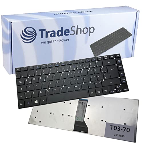 Trade-Shop Original Tastatur Deutsch QWERTZ Schwarz kompatibel mit Acer Aspire Laptop Notebook ersetzt MP-10K26GB-6981 KB.I140A.278 / ohne Rahmen von Trade-Shop
