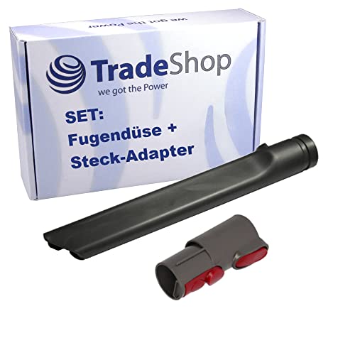 Trade-Shop Set: Fugendüse + Zwischen-Adapter kompatibel mit Dyson DC05 DC07 DC08 DC14 DC27 DC37 DC38 DC40 DC41 DC44 DC50 DC55 DC58 DC59 SV06 Big Ball von Trade-Shop