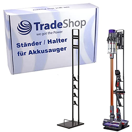 Trade-Shop Ständer als stabile Halterung Zubehör kompatibel mit Dyson Akku-Staubsauger V15 Detect Absolute Detect Complete V12 slim V11 V10 V8 V7 V6 mit Wischaufsatz Halter - dunkelgrau von Trade-Shop