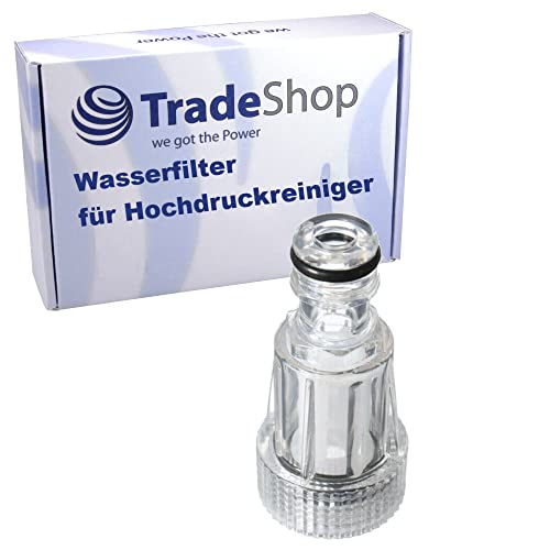 Trade-Shop Wasserfilter (3/4") kompatibel mit Bosch, Lavor, Parkside, Nilfisk, Stihl, Makita, NAC, Black & Decker Hochdruckreiniger Gartenschlauch von Trade-Shop