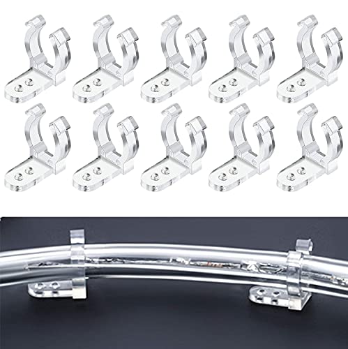 100x Set Angebot Trade-Shop Wandhalterung Halterung Befestigungs Clips für LED Schlauch Lichtschlauch Lichterkette 10mm-13mm Durchmesser mit 2,9mm Schraubenlöchern von Trade-Shop