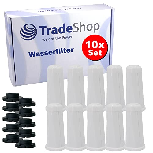 10x Trade-Shop Wasserfilter/Filterpatrone Ersatz für Sage BES920 BES810 BES810BKSUK BES810BSSUK BES840 BES875UK ersetzt BES008 SES008WHT0NEU1 von Trade-Shop