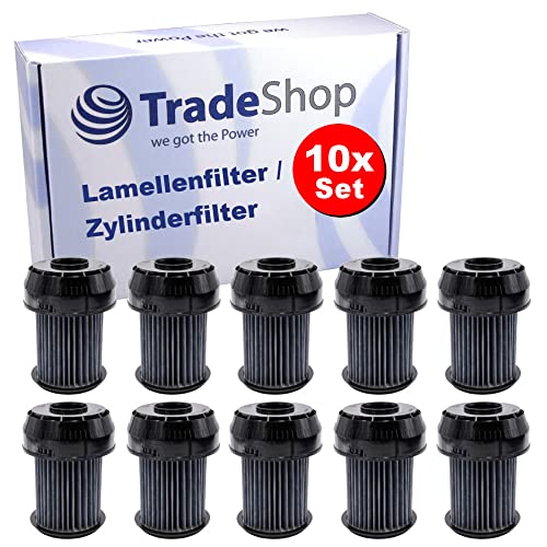 10x Trade-Shop Zylinderfilter/Lamellenfilter/Motorfilter für Bosch BGS 618 M1/01 BOSCH ROXX'X EXCLUSIV PARQUET, BGS 61832 NL, BGS 61832 NL/01 ROXX'X von Trade-Shop