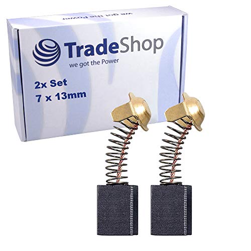 2x Kohlebürsten 7x13x17mm für viele Hitachi Bandschleifer Bohrmaschine Fräsmaschine Hobel Poliermaschine Säge Schere Winkelschleifer/Motorkohlen von Trade-Shop