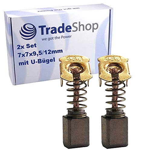 2x Kohlebürsten Motorkohlen 7x7x9,5/12mm für Makita Blechschere DJS161 BJS161 Laubbläser DUB361 BUB360 Bandsäge DPB180 BPB180 von Trade-Shop
