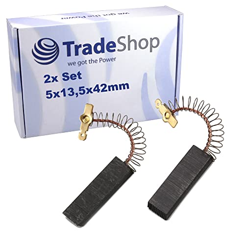 2x Trade-Shop Motorkohlen Kohlebürsten 5 x 13,5 x 42mm für viele Waschmaschinen ersetzt 00616505 616505 0616505 BSHG00616505 BSHG616505 BSH-Gruppe von Trade-Shop