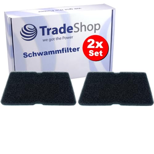 2x Trade-Shop Schwammfilter kompatibel mit Blomberg TKF7451A10-DAN TKF7451A30-EU TKF7451AG50 TKF7451W10-ISK TKF7451W30-ALM TKF7451W50-ALM TKF7454WE30-ALM von Trade-Shop