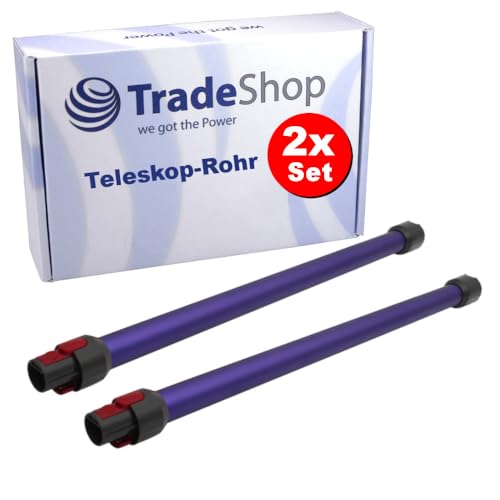2x Trade-Shop Teleskoprohr/Saugrohr kompatibel mit Dyson SV10, SV10 Absolute, SV11 Animal ersetzt 96747704 / Akku-Staubsauger Handstaubsauger von Trade-Shop