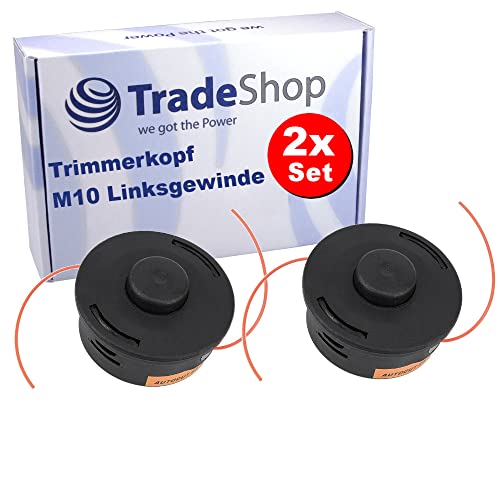 2x Trade-Shop Trimmerkopf/Doppel-Fadenkopf/Mähkopf M10 Linksgewinde für Stihl KM110 KM110R KM130 KM130R FR110 FR130 FS-KM FR106 FR108 2x Trade-Shop Trimmerkopf/Doppel-Fadenkopf/Mähkopf M10 Linksgewinde für Stihl KM110 KM110R KM130 KM130R FR110 FR130 FS-KM FR106 FR108 von Trade-Shop