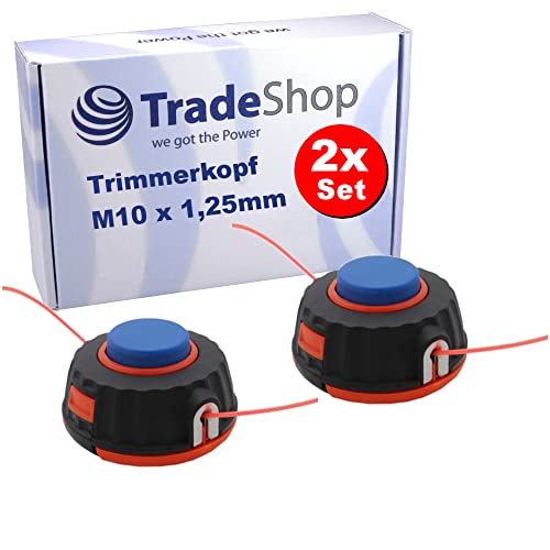 2x Trade-Shop Trimmerkopf Mähkopf Fadenspule M10 x 1,25mm Linksgewinde kompatibel mit Honda Husqvarna Victus NAC Mitsubishi NAX Parkside Freischneider 2x Trade-Shop Trimmerkopf Mähkopf Fadenspule M10 x 1,25mm Linksgewinde kompatibel mit Honda Husqvarna Victus NAC Mitsubishi NAX Parkside Freischneider von Trade-Shop