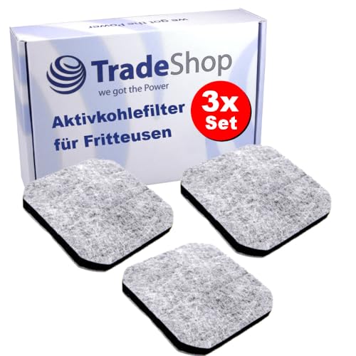 3x Trade-Shop Fritteusen-Filter Aktivkohlefilter kompatibel mit Moulinex Classic 1000, Classic&Super1000, Quadra 700, Universalis 1000, Universalis 800 3x Trade-Shop Fritteusen-Filter Aktivkohlefilter kompatibel mit Moulinex Classic 1000, Classic&Super1000, Quadra 700, Universalis 1000, Universalis 800 von Trade-Shop