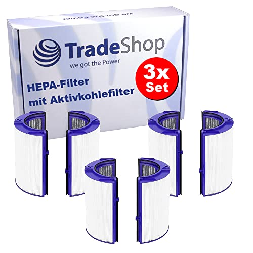 3x Trade-Shop HEPA-Filter inkl. Aktivkohlefilter kompatibel mit Dyson TP07 TP08 TP09 TP7A PH3A ersetzt 970341-01 965432-01 / Luftreiniger Ventilator 3x Trade-Shop HEPA-Filter inkl. Aktivkohlefilter kompatibel mit Dyson TP07 TP08 TP09 TP7A PH3A ersetzt 970341-01 965432-01 / Luftreiniger Ventilator von Trade-Shop