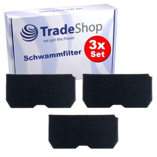 3x Trade-Shop Schwammfilter/Sockelfilter kompatibel mit Blomberg TKF 1340, TKF 1350, TKF 1350/2, TKF 1351, TKF 7340, TKF 7350, TKF 7449, TKF 7459 von Trade-Shop