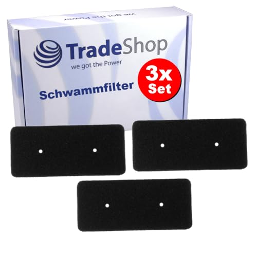 3x Trade-Shop Schwammfilter kompatibel mit Samsung DV80M5010QX DV80F5E5H6W DV80K6010CW DV80M50103X DV90M50003X DV90M5000QW DV90M8204AW DV90M5000IW von Trade-Shop