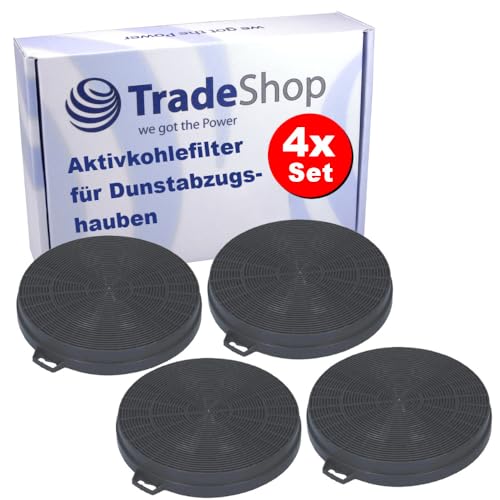 4x Trade-Shop Aktivkohlefilter kompatibel mit Siemens LC45965 LC624WA10/01 LC654WA10/01 LC654WA10S LC654WA20 LC657WA20 LC664WA10 LC754WA10 LC754WA20 von Trade-Shop