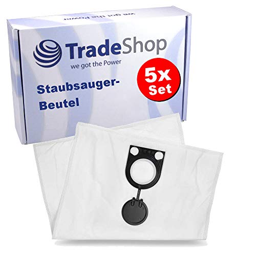 5x Hochwertige Staubsauger-Beutel für Eibenstock DSS 1225, DSS 25, DSS 35, DSS 35 M, DSS 50 A, SS 1200, DSS 1200, DSS 25 A, DSS 25 M, DSS 35 Mip von Trade-Shop